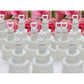 100 Pack Wedding Cake Blow Bubble Bottles White Plastic 6cm High Bomboniere Favour Guest Gift