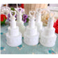 25 Pack Wedding Cake Blow Bubble Bottles White Plastic 6cm High Bomboniere Favour Guest Gift