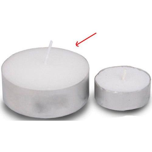 Bulk Buy Large Tealight Candles 6cm Wide in silver foil cup  100 in a pack - Party Event Wedding BBQ Dinner Romantic Ambience Decor