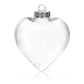 50 Wholesale Pack Iridescent Glass Heart Ornaments Fillable Baubles for Christmas Party Wedding DIY Craft Decorations