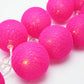20 Ball HOT Pink 3m String Light Battery Box 5cm Cotton Ball  Christmas Birthday Bbay Girl Special Occasion Decoration