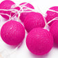 20 Ball HOT Pink 3m String Light Battery Box 5cm Cotton Ball  Christmas Birthday Bbay Girl Special Occasion Decoration