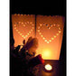 20 Pack White Heart Luminary Paper Candle Tea Light Lantern Bags Garden Wedding Anniversary Birthday Night Decorations Evening Party