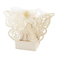 50 Piece Pack - Ivory Cream Butterfly Wedding Engagement Party Bomboniere Favour Lolly Gift Almond Card Box