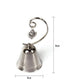 100 Bulk Buy Pack of Silver Wedding Kissing Bell Name Card Stand Holder with Heart in Ring Bomboniere Favour Gift