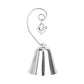 50 Pack of Silver Wedding Kissing Bell Name Card Stand Holder with Heart in Ring Bomboniere Favour Gift
