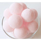 50 Ball Pastel Pink LONG 5m String Light Battery Box 5cm Cotton Ball  Christmas Birthday Bbay Girl Special Occasion Decoration