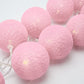 50 Ball Pastel Pink LONG 5m String Light Battery Box 5cm Cotton Ball  Christmas Birthday Bbay Girl Special Occasion Decoration