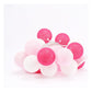 1 Set of 20 LED Pink 5cm Cotton Ball Battery Powered String Lights Christmas Gift Home Wedding Party Girl Bedroom Decoration Outdoor Indoor Table