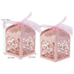 Pink Dove Bird Heart Baby Birth naming Ceremony Bomboniere Favor Lolly Gift Card Box - 10 Pack