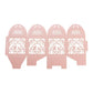 50 Piece Pack - Pink Dove Bird Heart Baby Birth naming Ceremony Bomboniere Favor Lolly Gift Card Box