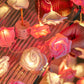 50 Pink n White Rose 3D Fairy Lights 5M LONG String, Battery (AA) Indoor & Outdoor Decorations Wedding Valentines Romantic Room Table Lighting