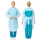 15 Pcs Disposable PPE Gown Protective Workwear Suit Thumb Hook Sleeve Coverall Apron Blue Medical Cleaning Painting