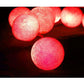 1 Set of 20 LED Red 5cm Cotton Ball Battery Powered String Lights Christmas Gift Home Wedding Party Bedroom Decoration Outdoor Indoor Table Centrepiece