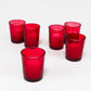 20 Pack Red Glass Votive Tealight Candle Holders House Party Cenrepiece Xmas Wedding Decor Glass Candlestick Party Decorations Bridal Valentines Event