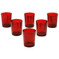20 Pack Red Glass Votive Tealight Candle Holders House Party Cenrepiece Xmas Wedding Decor Glass Candlestick Party Decorations Bridal Valentines Event