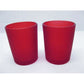 20 Pack Red Frosted Glass Votive Tealight Candle Holders Valentines Day Xmas Wedding Decor Glass Candlestick Party Decorations Bridal Baby Shower Event