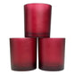 20 Pack Red Frosted Glass Votive Tealight Candle Holders Valentines Day Xmas Wedding Decor Glass Candlestick Party Decorations Bridal Baby Shower Event