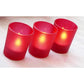 40 Pack Red Frosted Glass Votive Tealight Candle Holders Valentines Day Xmas Wedding Decor Glass Candlestick Party Decorations Bridal Baby Shower Event
