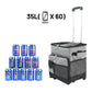 Cooler Picnic Bag Trolley Thermally Insulated - 36L - 60 cans - Grey - Drinks Food Cool Bag Rainproof