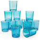 10 Pack Turquoise Glass Votive Tealight Candle Holders House Party Cenrepiece Xmas Wedding Decor Glass Candlestick Party Decorations Bridal Baby Shower Event