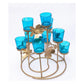 10 Pack Turquoise Glass Votive Tealight Candle Holders House Party Cenrepiece Xmas Wedding Decor Glass Candlestick Party Decorations Bridal Baby Shower Event