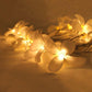 1 Set of 20 LED White Frangipani Flower Battery String Lights Christmas Gift Home Wedding Beach Party Decoration Outdoor Table Centrepiece