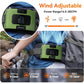 20000mAh Outdoor Portable Waist Fan Hanging Neck Fan Strong Wind with Power Bank LED Lighting for Sports Courier Outdoor Working (Green)