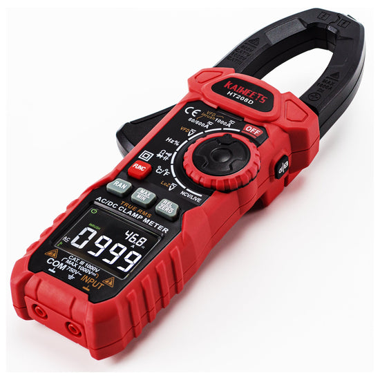 KAIWEETS HT208D Inrush Clamp Meter 1000A True RMS AC/DC Current Amp Meter