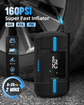 Car Jump Starter with Air Compressor, Hemingson 160PSI 3000A Portable Car Battery Jump Starter (9.0L Gas/8.0L Diesel), 12V Car Battery Jump Box Jumper Starter with Oversized LCD Display, Lights