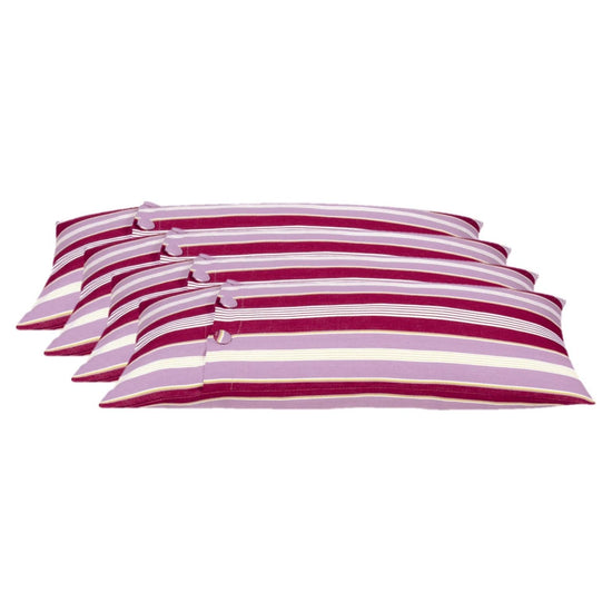 Pack of 4 Coste Fuchsia 35x70cm Multicoloured Striped Cushion Cover