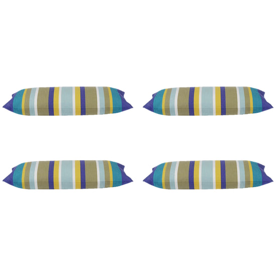 Pack of 4 Corban Royal  Rectangle 35x70cm Striped Multicoloured Cushion Cover