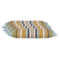 Pack of 4 Corban Aqua Rectangle 35x70cm Striped Multicoloured Cushion Cover Nautical