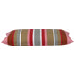 Pack of 4 Corban Rose Pink Based Striped Cushion Cover Multicoloured Rectangle 35x70cm