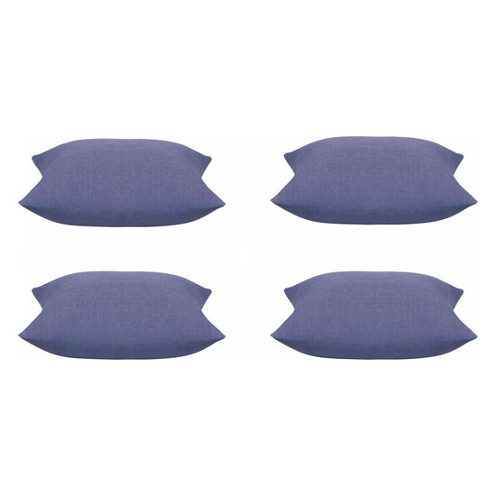 Pack of 4 Elements Indigo Blue Base Colour Square Cushion Covers