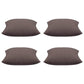 Pack of 4 Elements Stone Brown Solid Base Colour Square Cushion Covers