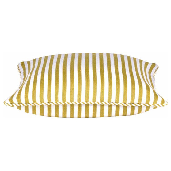 Pack of 4 Dandi Mustard Yellow & White Striped Square Cushion Covers 40x40cm