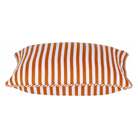 Pack of 4 Dandi Orange & White Striped Nautical Cushion Covers 40x40cm