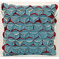 Amelie Aqua Blue & Red 3D Texture Cushion Cover