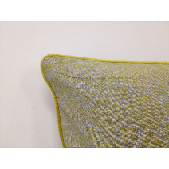 Azuk Mustard Yellow & Grey Cushion Cover