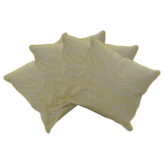 Pack of 4 Azuk Mustard Yellow & Grey 50cm x 50cm Cushion Covers