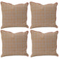 Pack of 4 Azuk Orange & Grey Cushion Covers 50cm x 50cm