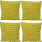 Pack of 4 Flux Mustard Yellow 3D Textured 45cm x 45cm Cushion Covers