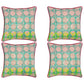 Pack of 4 Avia Fuchsia Cushion Covers Multicoloured Coloured