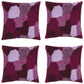 Pack of 4 Giovanni Fuchsia Purple Cushion Cover Made In Europe