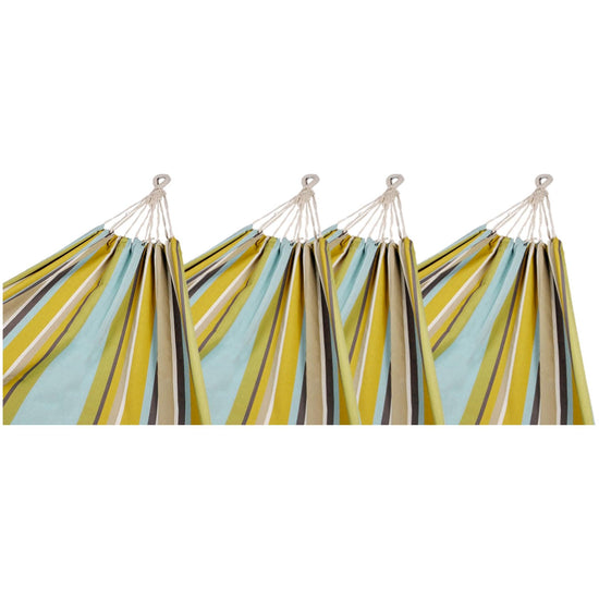 Pack of 4 Corban Aqua Hammocks Multicoloured Stripes 220x140cm