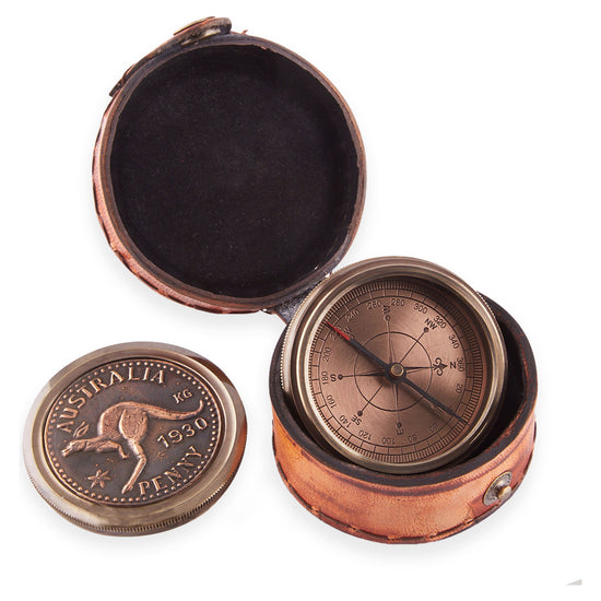 Australian 1930 Penny 60mm Portable Compass