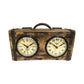 Table Clock - Brick Mould Dual Dial