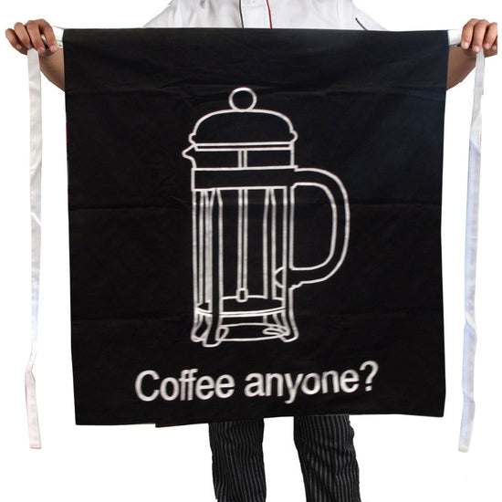 100% Cotton Master Chef Half Apron Heavy Duty Coffee Anyone