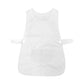 Ladies Women Side Button Tabard Apron 50x80 cm White